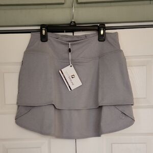 NWT FootJoy Light Gray High-Low Golf Skort